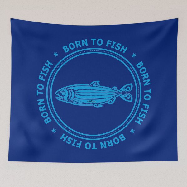 Item preview, Born To Fish (Cyan) designed and sold by Ian2Danim.