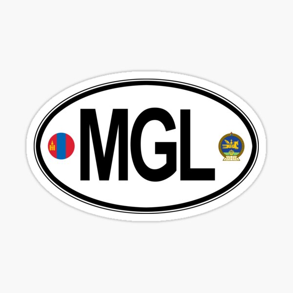 Aperçu de l'œuvre Sticker Code de pays ovale de Mongolie créée et vendue par rogue-design.