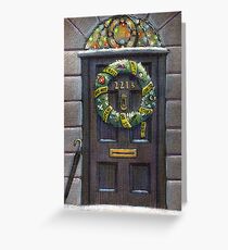 Sherlock Christmas 221 b Greeting Card