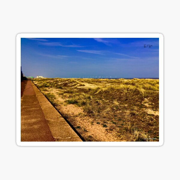 "Yarmouth beach 4 signed (Great Yarmouth voyage) " Sticker for Sale by