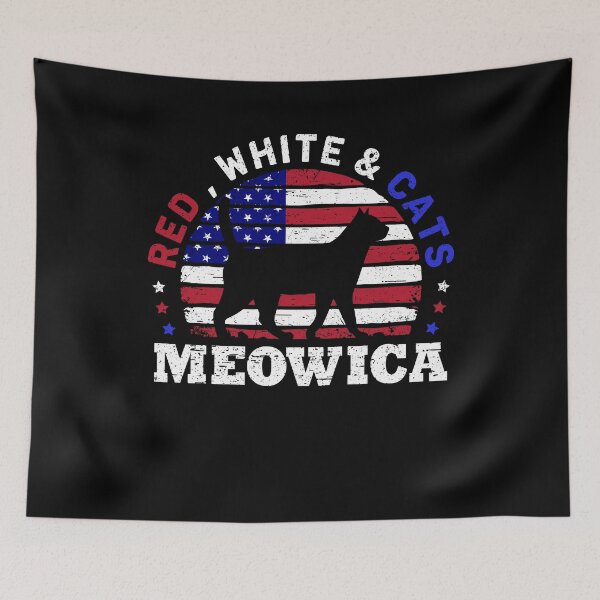 Artikelvorschau, Cats 4th of July American Flag entworfen und verkauft von rafaeltto.