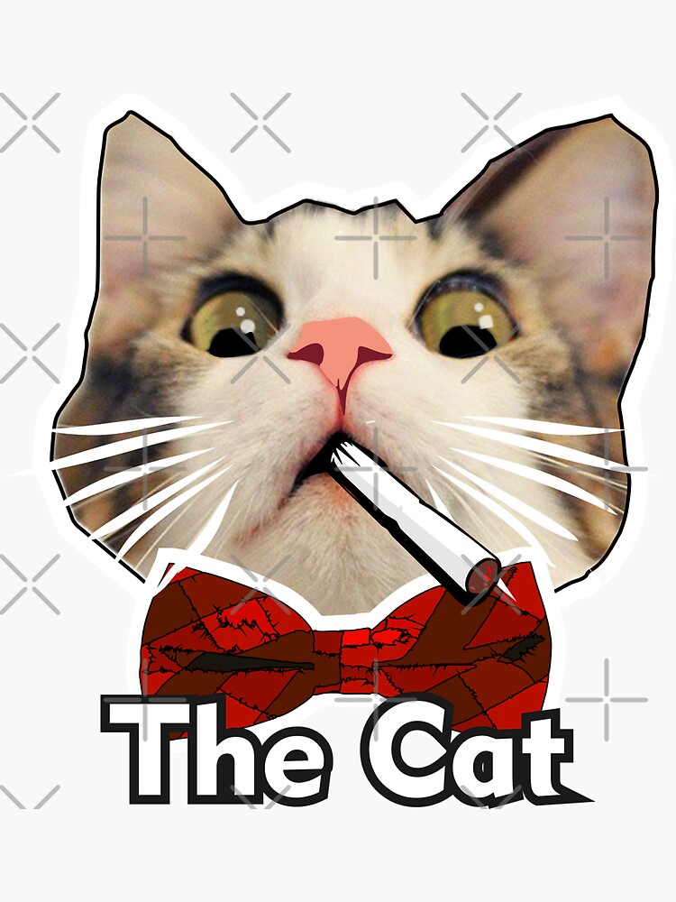 Carte de vœux for Sale avec l'œuvre « autocollant drôle de chat qui fume »  de l'artiste sersidom