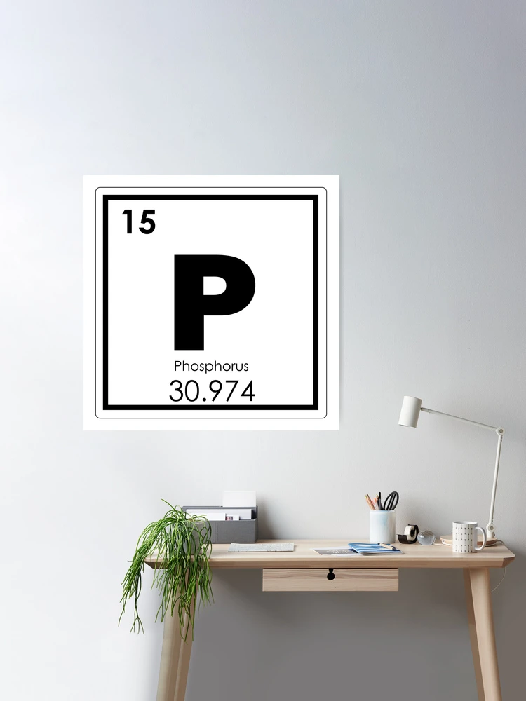 Phosphorus chemical element Poster for Sale by tony4urban