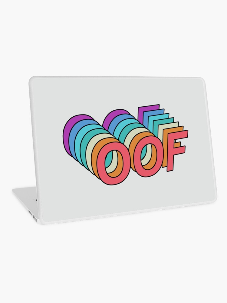 Oof Laptop Skin By Drlurking Redbubble - roblox death sound laptop skin by colonelsanders redbubble