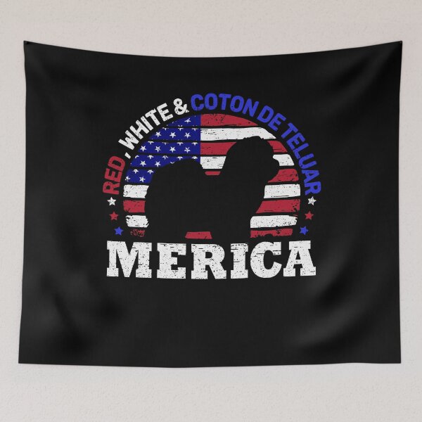 Item preview, Coton De Teluar 4th of July American Flag  designed and sold by rafaeltto.