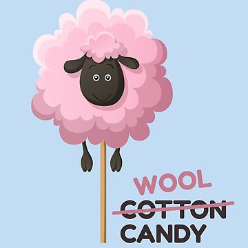 Artwork thumbnail, Cotton candy sugar with cartoon sheep  by creaschon