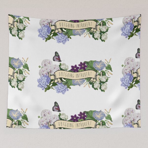 Item preview, Outgoing Introvert, Vintage Flowers designed and sold by MaplewoodMerch.