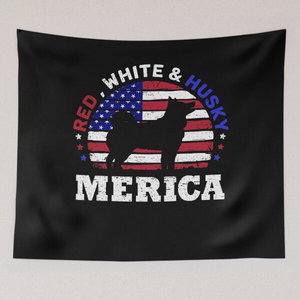 Item preview, Husky 4th of July American Flag  designed and sold by rafaeltto.