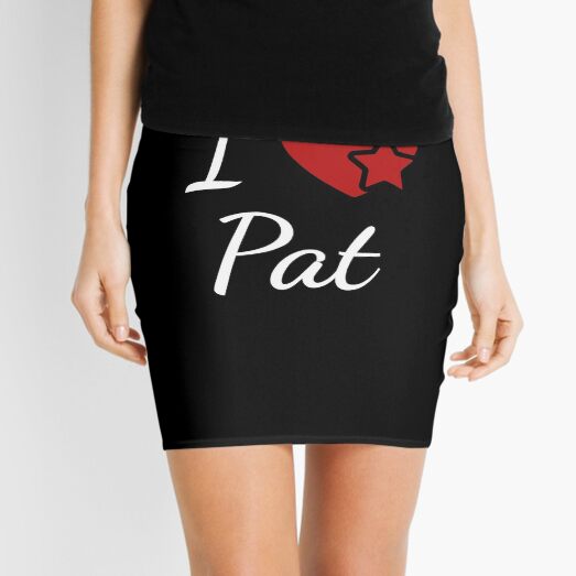 I Love Pat Soulmate Heart Design for Lovers Mini Skirt