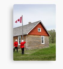 The Flag Raising, Canada Day 2010 Canvas Print