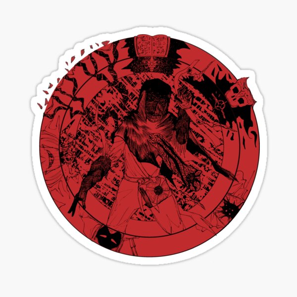 Pernathoris Black on Red Sticker