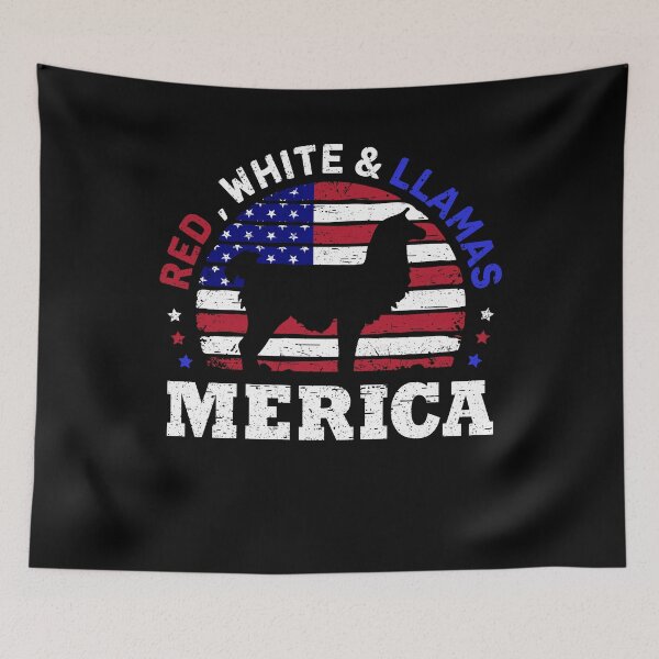Artikelvorschau, Llama 4th of July American Flag  entworfen und verkauft von rafaeltto.