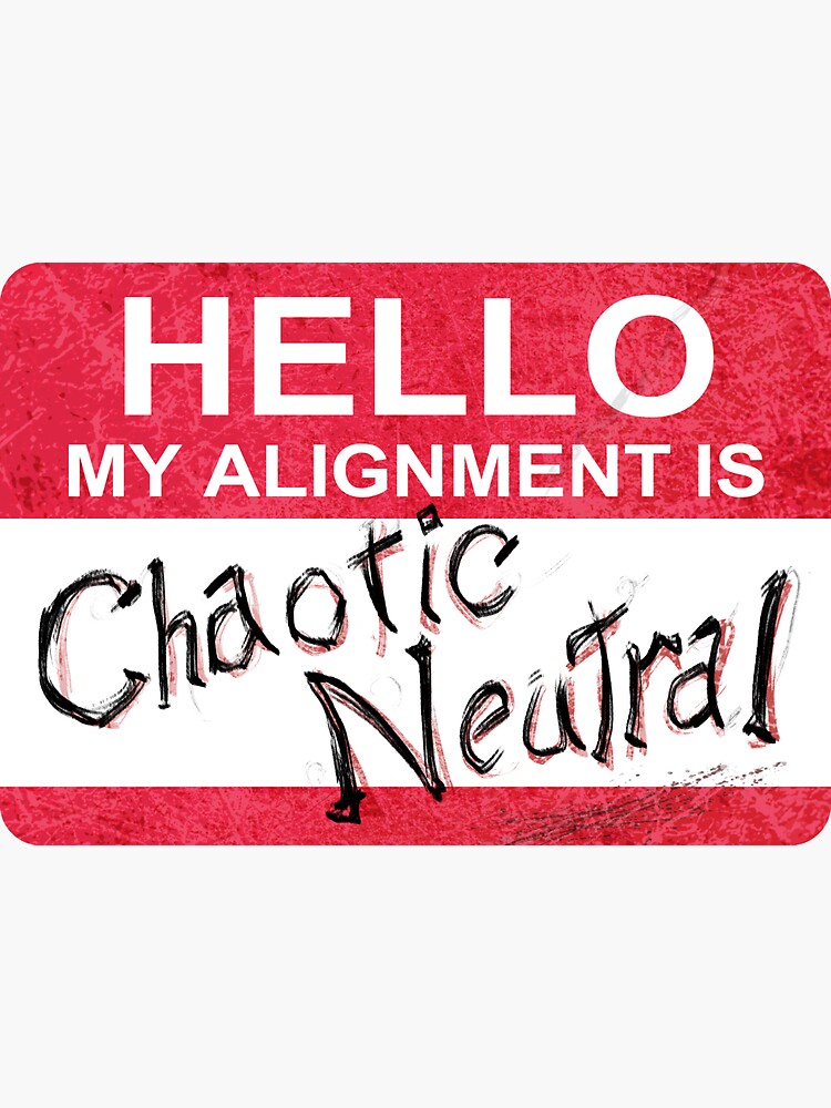 Thumbnail 3 of 3, Sticker, Chaotic Neutral Badge designed and sold by jasoncmeyer.