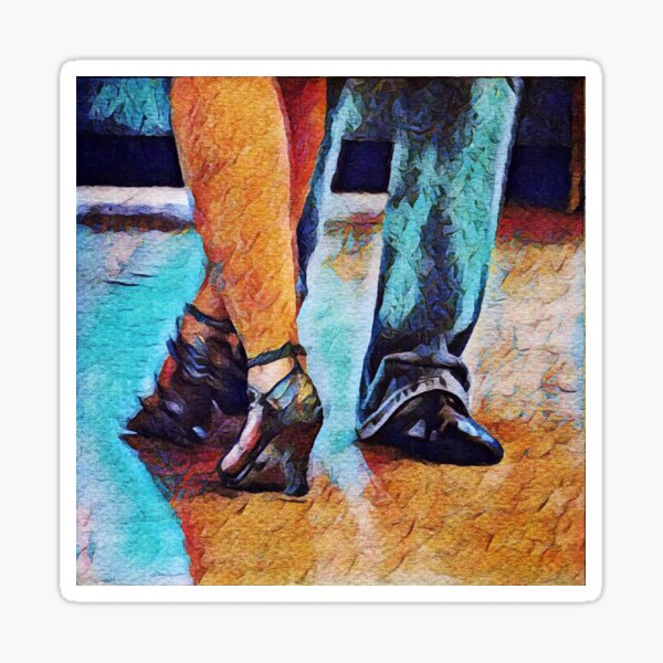 Tango Practica in Austin, Texas at Esquina Tango Sticker
