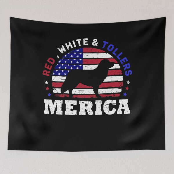 Item preview, Nova Scotia Duck Tolling Retriever 4th of July American Flag  designed and sold by rafaeltto.