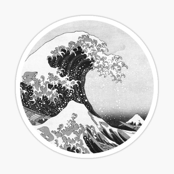 Item preview, Great Wave in Black and White designed and sold by Ashley Moen.