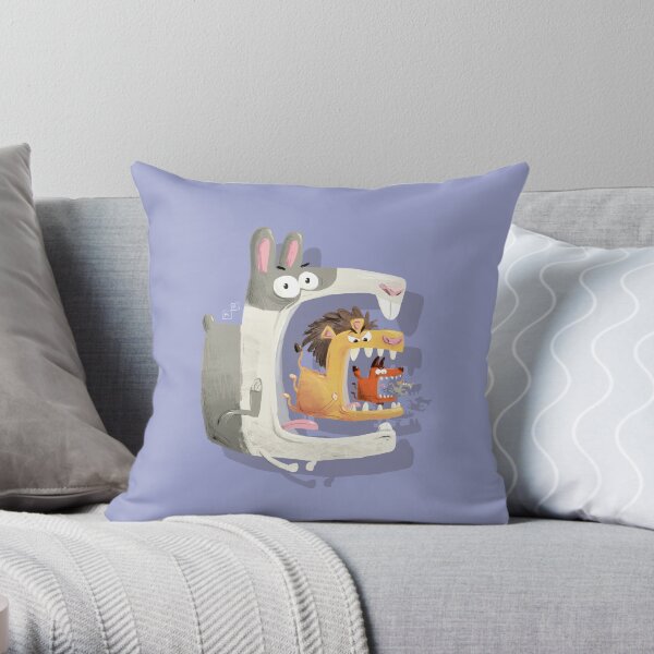 Pretty accurate food chain Throw Pillow