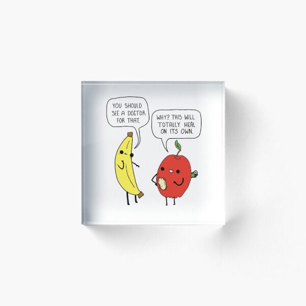 An Apple a Day Acrylic Block
