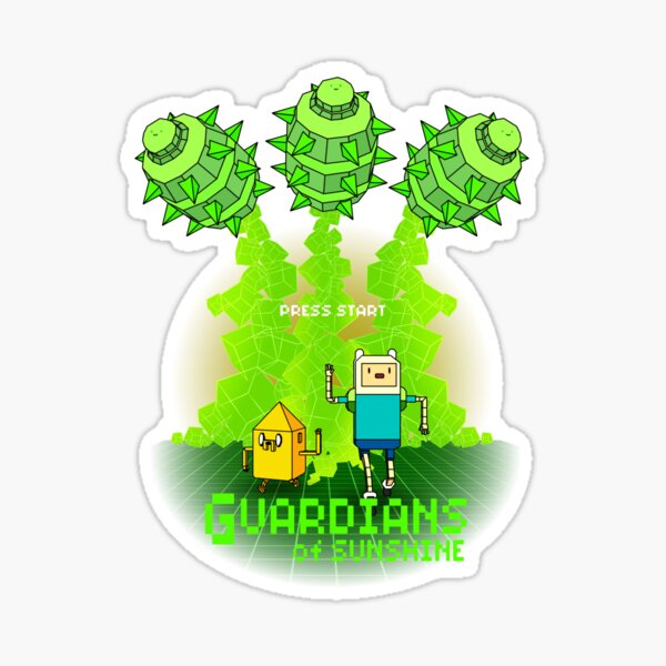 Artikel-Vorschau von Abenteuerzeit Guardians of Sunshine Arcade-Startbildschirm, designt und verkauft von Matthew Brewster.