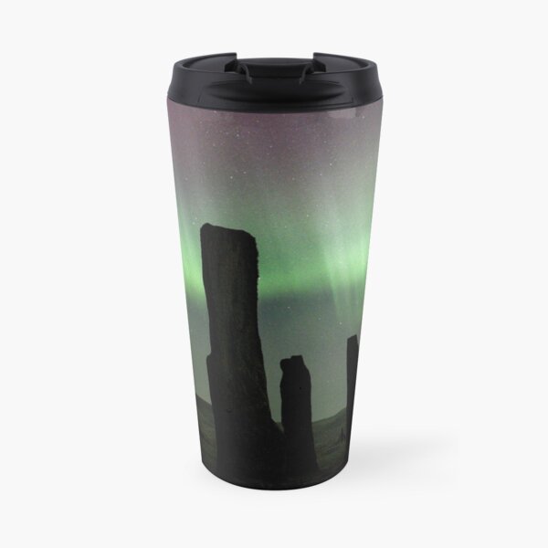 Callanish standing stones and Aurora Travel Coffee Mug