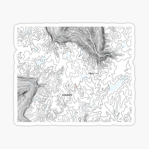 Item preview, Topographic Map of Sewanee designed and sold by JuliaKingDesign.