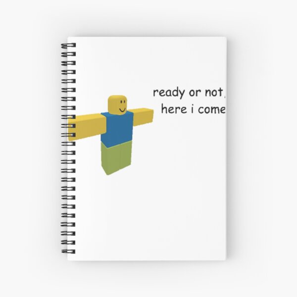 Roblox Noob T-Poze Spiral Notebook by Den Verano - Fine Art America