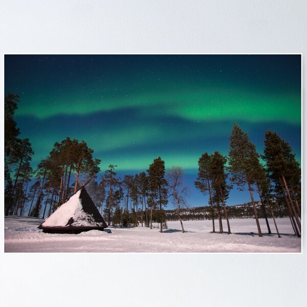 Item preview, Northern lights in Lapland designed and sold by Delphimages Art.