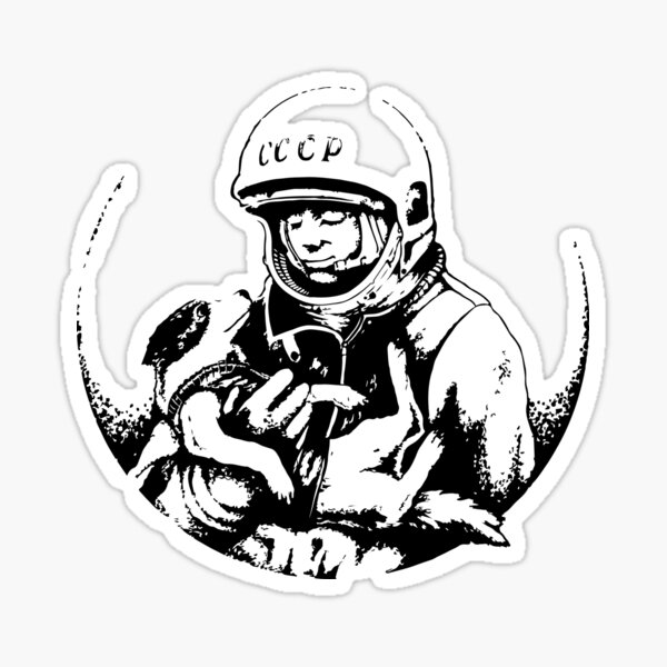 Artikel-Vorschau von Yuri Gagarin & Laika Der Weltraumhund, designt und verkauft von Eugen Maevsky.