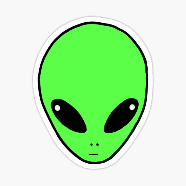 Alien Head Stickers | Redbubble