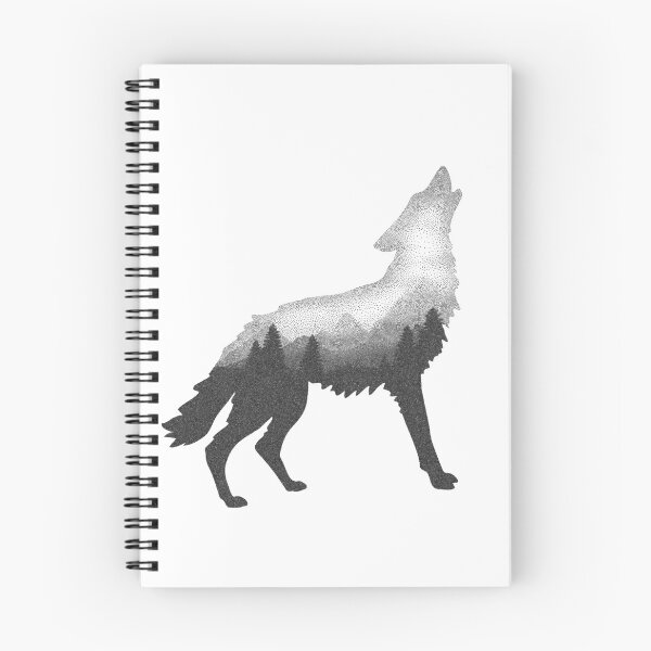 Item preview, Dramabite Double Exposure Wild Wolf Stipple Art designed and sold by dramabite.