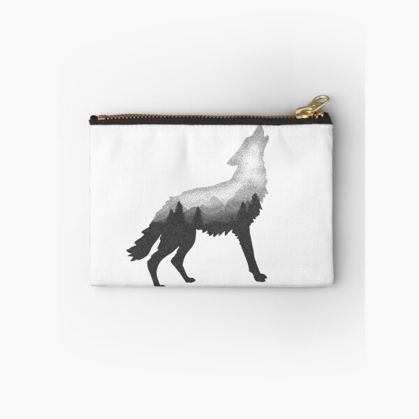 Item preview, Dramabite Double Exposure Wild Wolf Stipple Art designed and sold by dramabite.