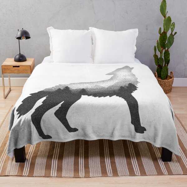 Item preview, Dramabite Double Exposure Wild Wolf Stipple Art designed and sold by dramabite.