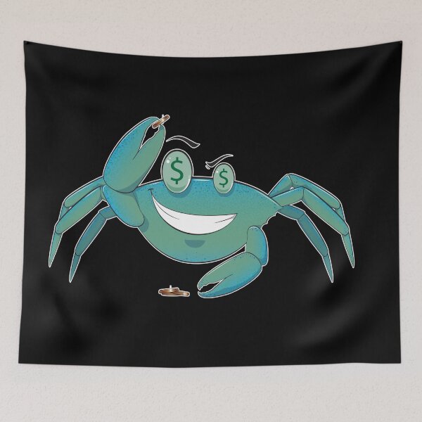 Item preview, Penny Pinching Penny Crab (OUTLINED) designed and sold by Zethinova.