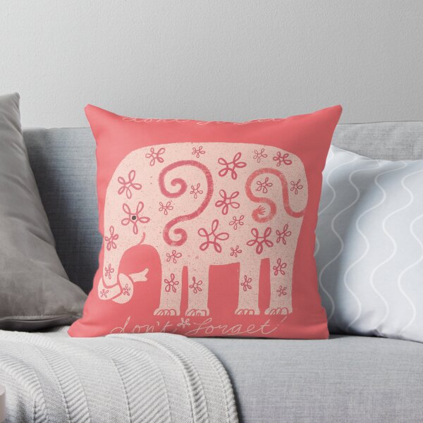 Don’t forget (pink) Throw Pillow