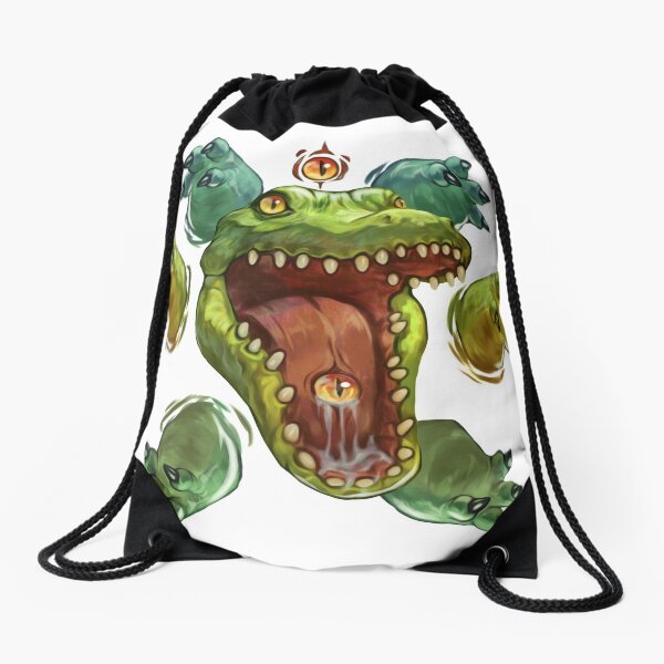 Crocodile Drawstring Bag