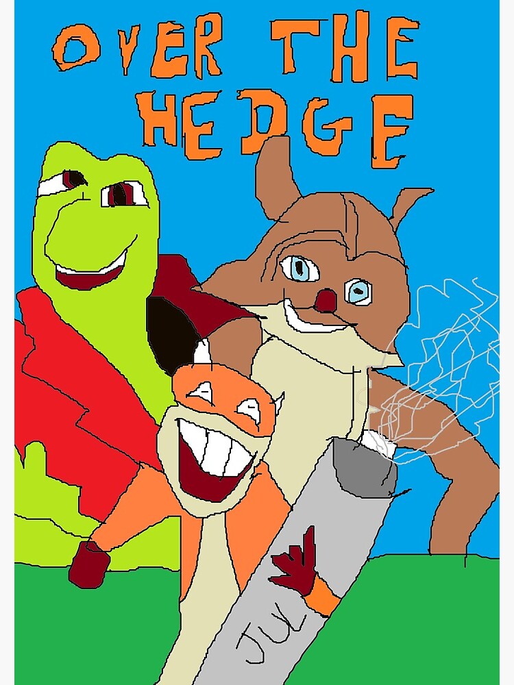 "Over The Hedge MS paint Artwork" Spiral Notebook for Sale by