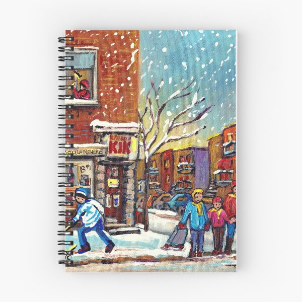 Item preview, HOCKEY ART PAINTING SNOWSCENES MONTREAL WINTER SCENES CANADIAN ARTIST C SPANDAU CORNER STORES ARTIST designed and sold by Carole  Spandau.