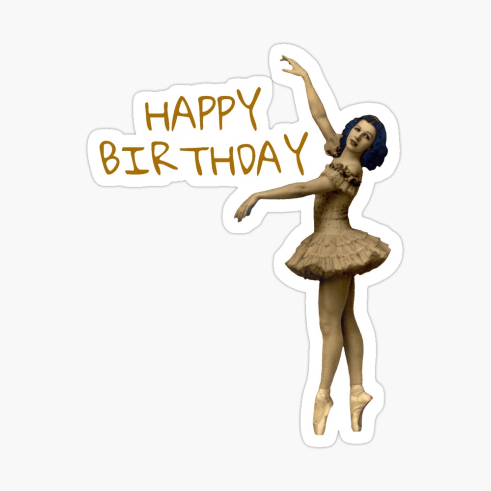 Carte De Vœux Joyeux Anniversaire Ballerine Par Tristahx Redbubble