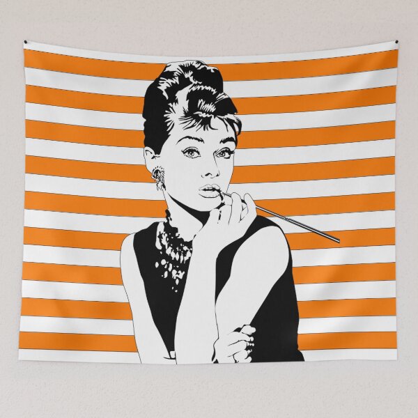 Item preview, Audrey Stripes Orange - CLAS0009 designed and sold by 3-Starfish.