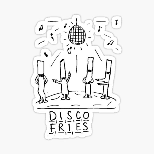 Disco Fries Stickers Redbubble - disco decal roblox