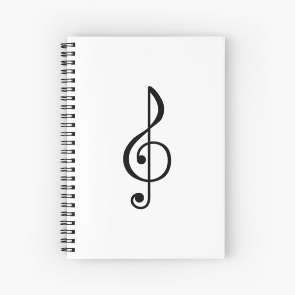 Treble Clef Symbol Spiral Notebook