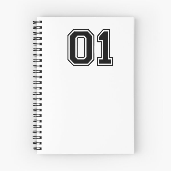 Item preview, 01 Uniform numbers in black with a black outside contour line number designed and sold by Magdalena Teterdynko.