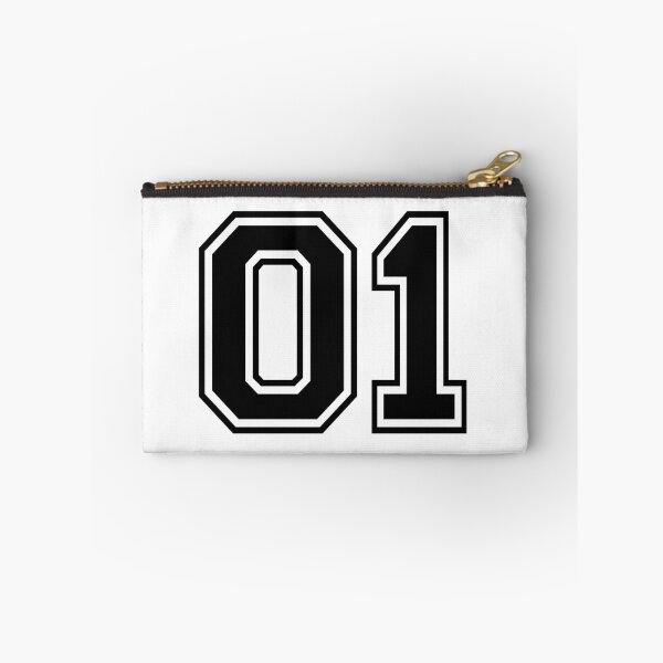 Item preview, 01 Uniform numbers in black with a black outside contour line number designed and sold by Magdalena Teterdynko.