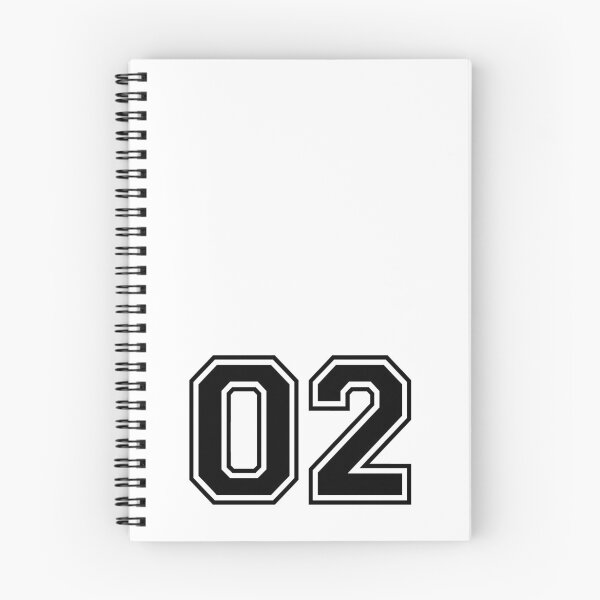 Item preview, 02 Uniform numbers in black with a black outside contour line number designed and sold by Magdalena Teterdynko.