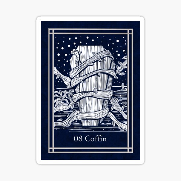 Item preview, Blue Night Lenormand: coffin designed and sold by Adriana Juarez.