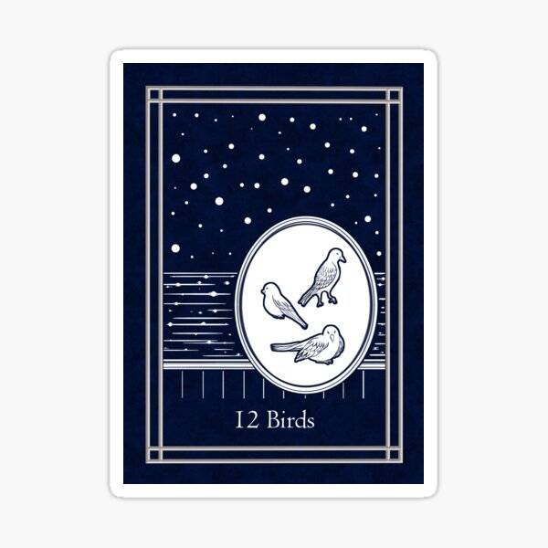 Item preview, Blue Night Lenormand: birds designed and sold by Adriana Juarez.