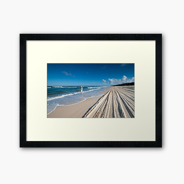 Tracks in the Sand - Iconic Fraser Island Framed Art Print