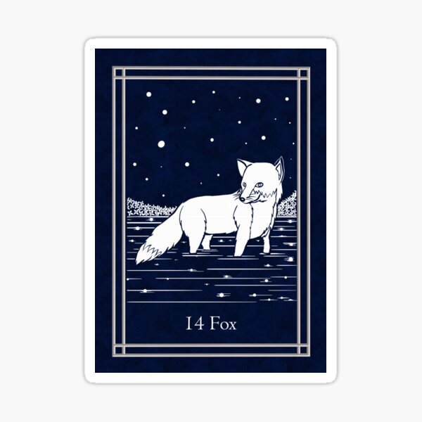 Item preview, Blue Night Lenormand: fox designed and sold by Adriana Juarez.