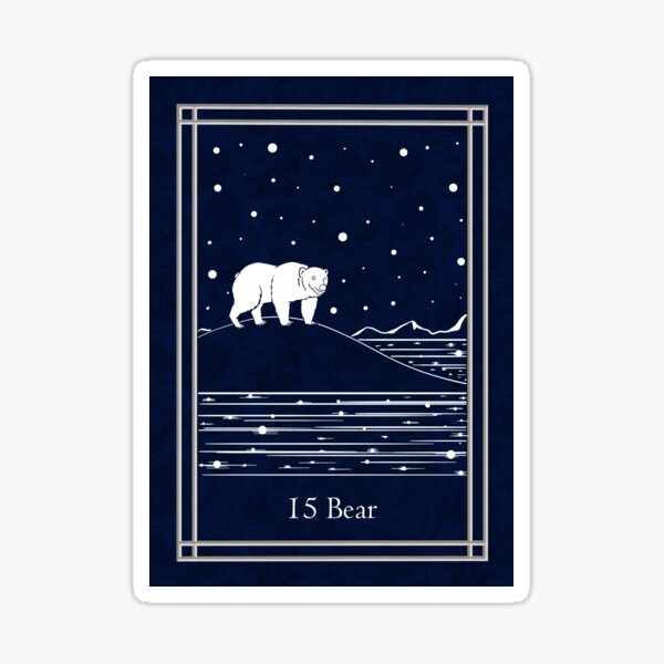 Item preview, Blue Night Lenormand: bear designed and sold by Adriana Juarez.