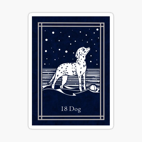 Item preview, Blue Night Lenormand: dog designed and sold by Adriana Juarez.